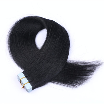 Wholesale tape in hair , blonde black gray red ombre color cuticle aligned european remy tape in human hair extensions 12